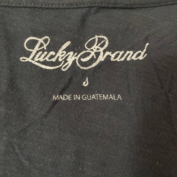 LUCKY Brand Lucky Brand Black Pink Paisley Long Sleeve Stretch Top Size S - Picture 2 of 3